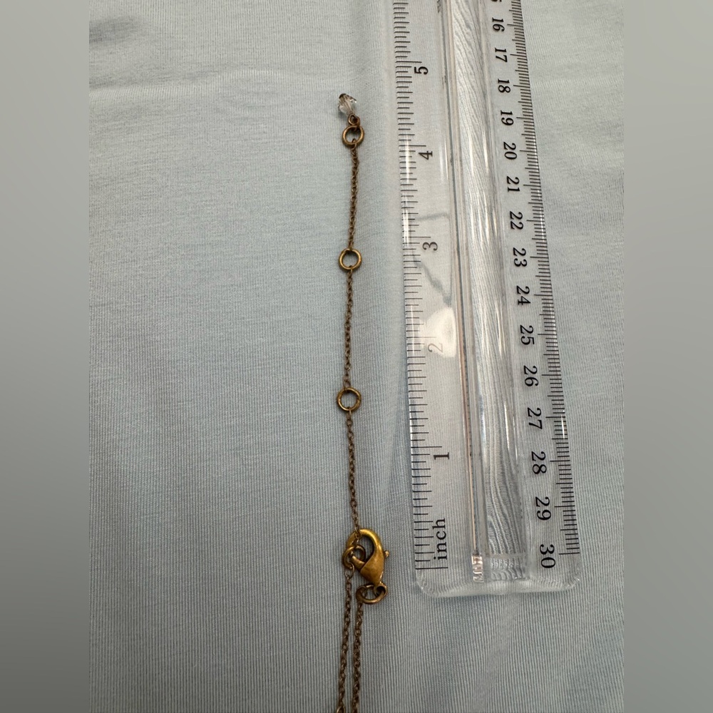 Sorrelli Antique-Gold Tone and Multicolored Crystal Cross Stations Necklace - Picture 6 of 9